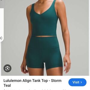NWT lululemon Align Tank Top Smoked Teal Sz 0